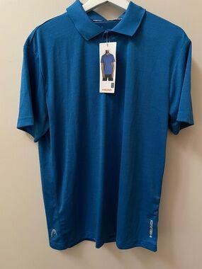HEAD Men's Teal Blue Performance Polo